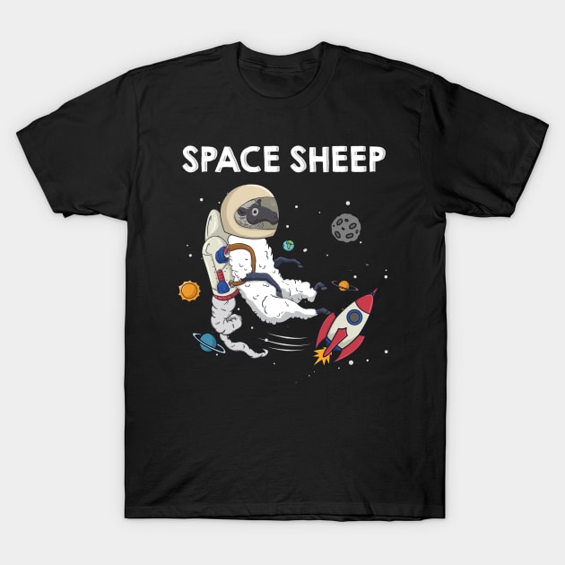 Space Sheep Awesome Astronaut Galaxy Explorer T-Shirt by theperfectpresents